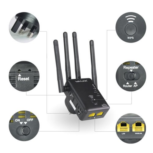 Wavlink AC1200 1200Mbps Dual Band 4x3dBi External Antennas Wireless WIFI Repeater Router 2