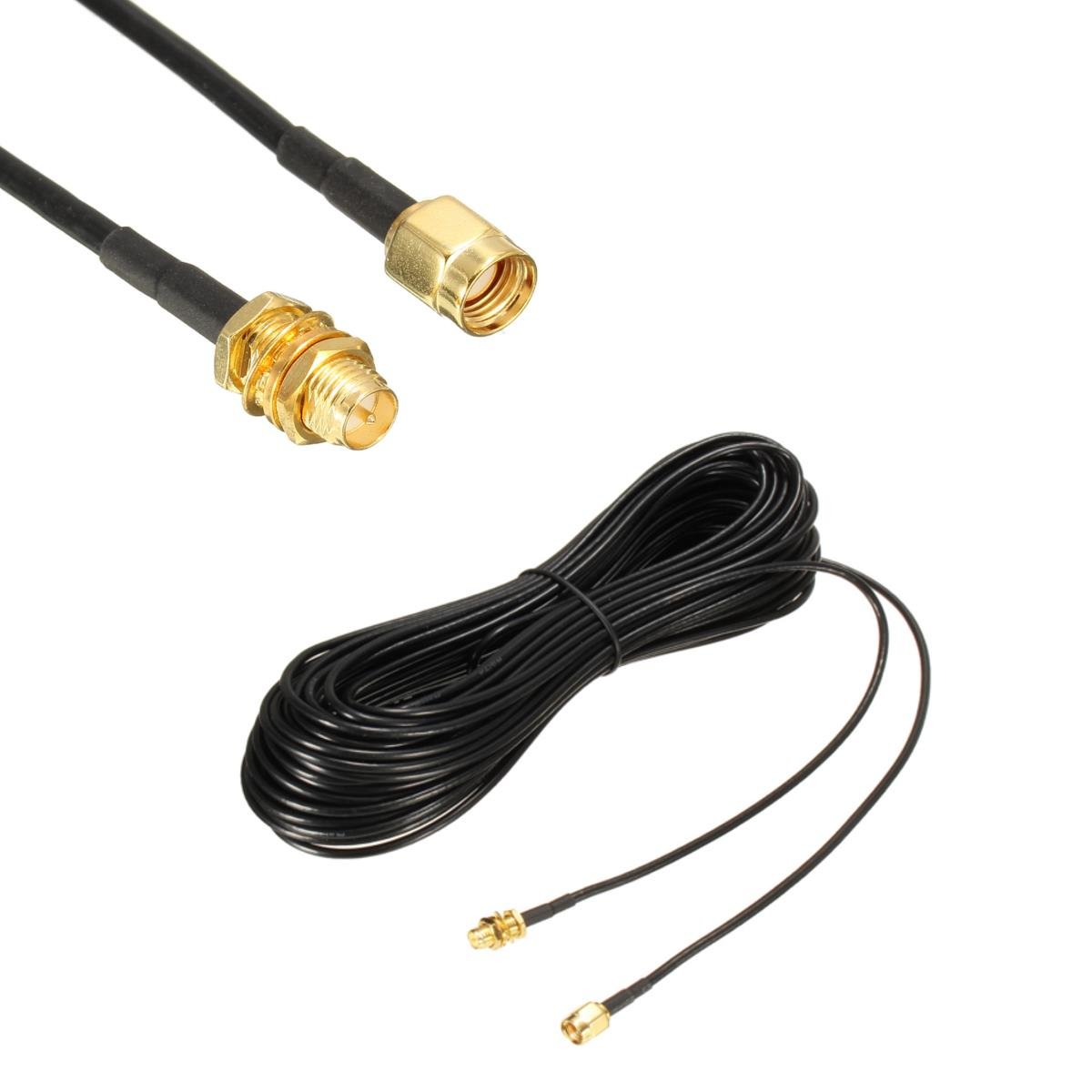 20CM/ 1M/ 5M/ 10M RP-SMA Male to Female Wireless Antenna Extension Cable 2