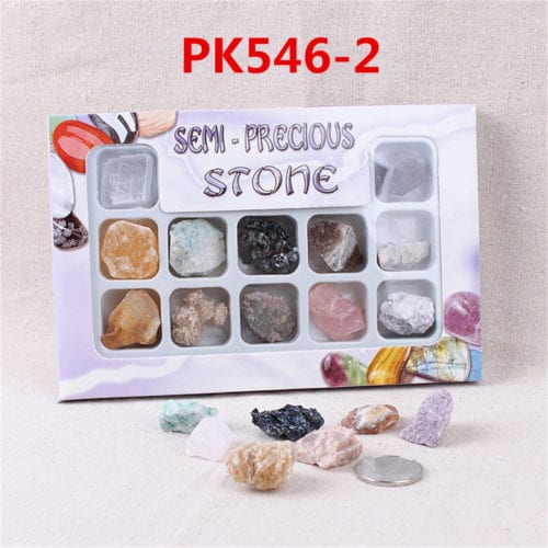 AU Natural Gemstones Stones Variety Collection Crystals Kit Mineral Geological Teaching Materials 4