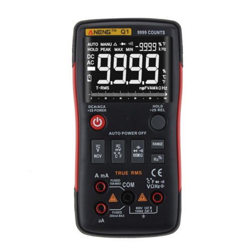 ANENG Q1 9999 Counts True RMS Digital Multimeter AC DC Voltage Current Resistance Capacitance Temperature Tester Auto/Manual Raging with Analog Bar Gr 3