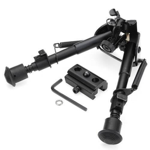 Adjustable Tactical Bipod 6-9 inches Spring Loaded Sling Swivel Notch Leg Stud Mount 2