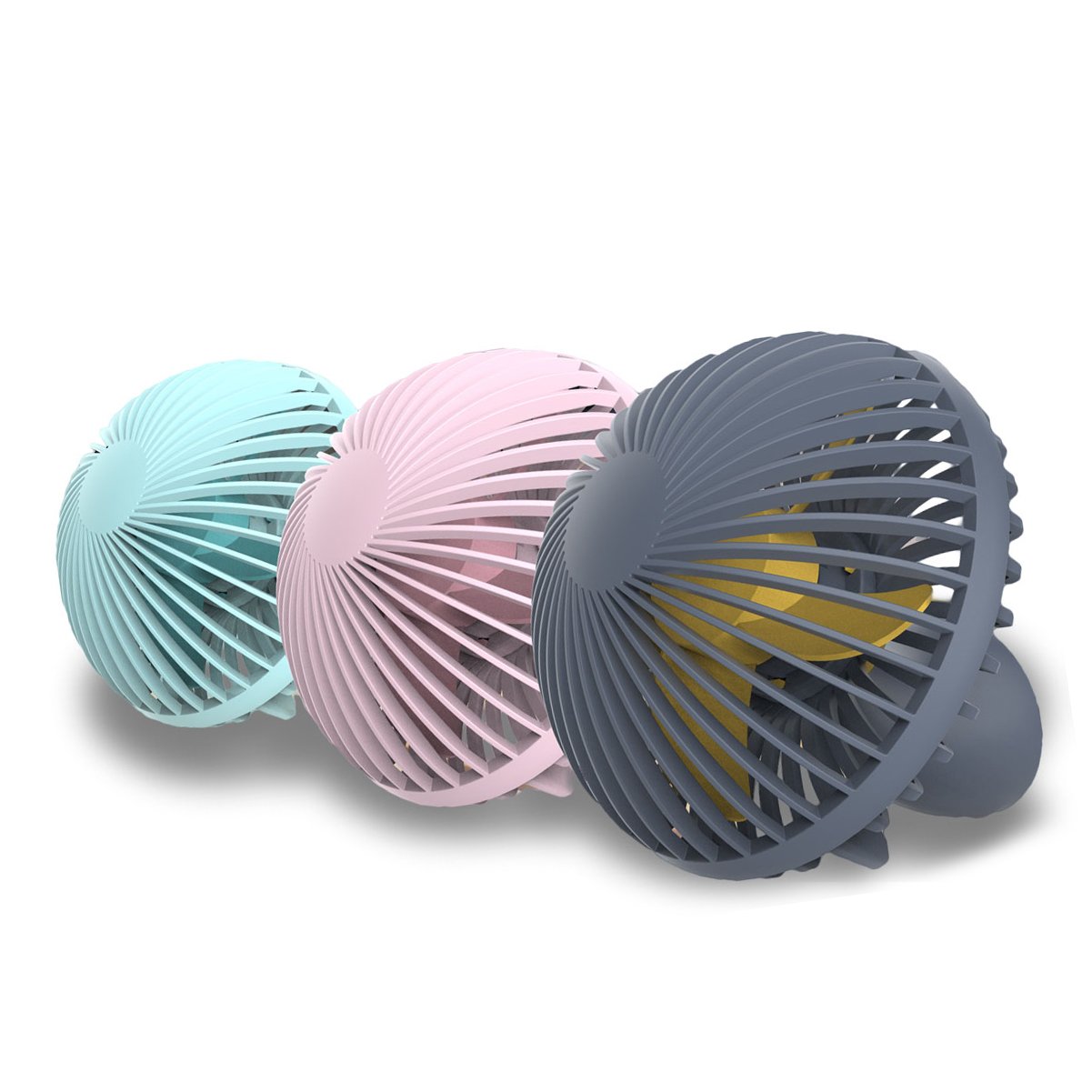 Loskii HF-200 Portable Mini Electronic Desktop Mushroom Shape Summer Cooling Fan 2 Grade Adjustment USB Charging Fan 1
