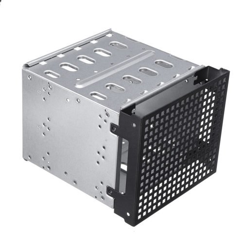 5.25" to 5x 3.5" SATA SAS HDD Cage Rack Hard Drive Tray Caddy Converter with Fan Space 7