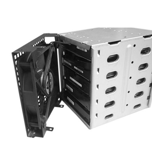 5.25" to 5x 3.5" SATA SAS HDD Cage Rack Hard Drive Tray Caddy Converter with Fan Space 4