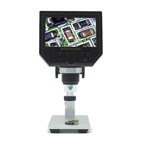 Mustool G600 Digital 1-600X 3.6MP 4.3inch HD LCD Display Microscope Continuous Magnifier with Aluminum Alloy Stand Upgrade Version 4