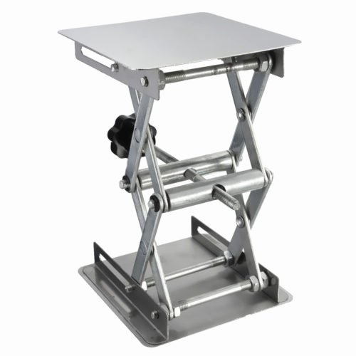 4 x 4" Stainless Steel Lifting Platform Lab Stand Laboratory Manual Lift Riser Lifter 100x100x150mm 5