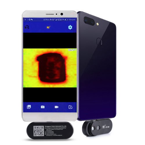 Mobile Phone Thermal Infrared Imager Support Video and Pictures Recording 20 ℃ ~300 ℃ Temperature Test ℃/℉ Face Detection Imaging Camera For Android 2