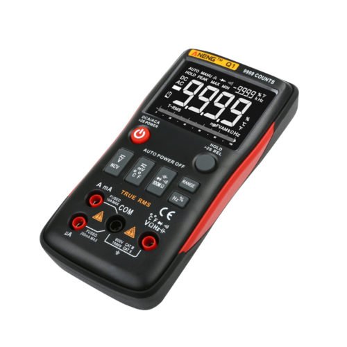 ANENG Q1 9999 Counts True RMS Digital Multimeter AC DC Voltage Current Resistance Capacitance Temperature Tester Auto/Manual Raging with Analog Bar Gr 6