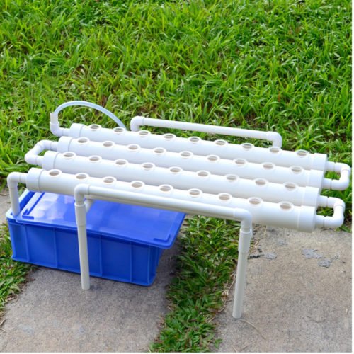 36 Holes Hydroponic Piping Site Grow Kit DIY Horizontal Flow DWC Deep Water Culture System Garden Vegetable 3