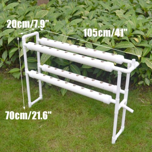 2 Layer 36 Sites Hydroponic Grow Kit Ebb Flow Deep Water Culture Growing DWC Planting Garden Vegetable System 10
