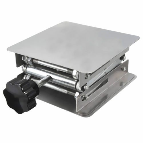4 x 4" Stainless Steel Lifting Platform Lab Stand Laboratory Manual Lift Riser Lifter 100x100x150mm 3