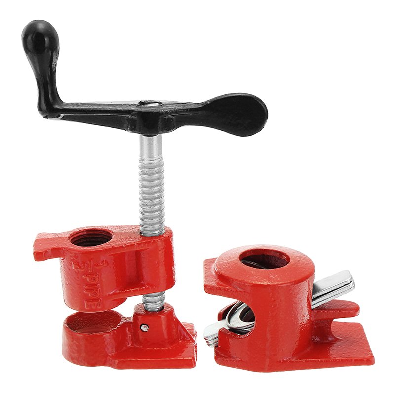 1/2inch Wood Gluing Pipe Clamp Set Heavy Duty Profesional Wood Working Cast Iron Carpenter's Clamp 2