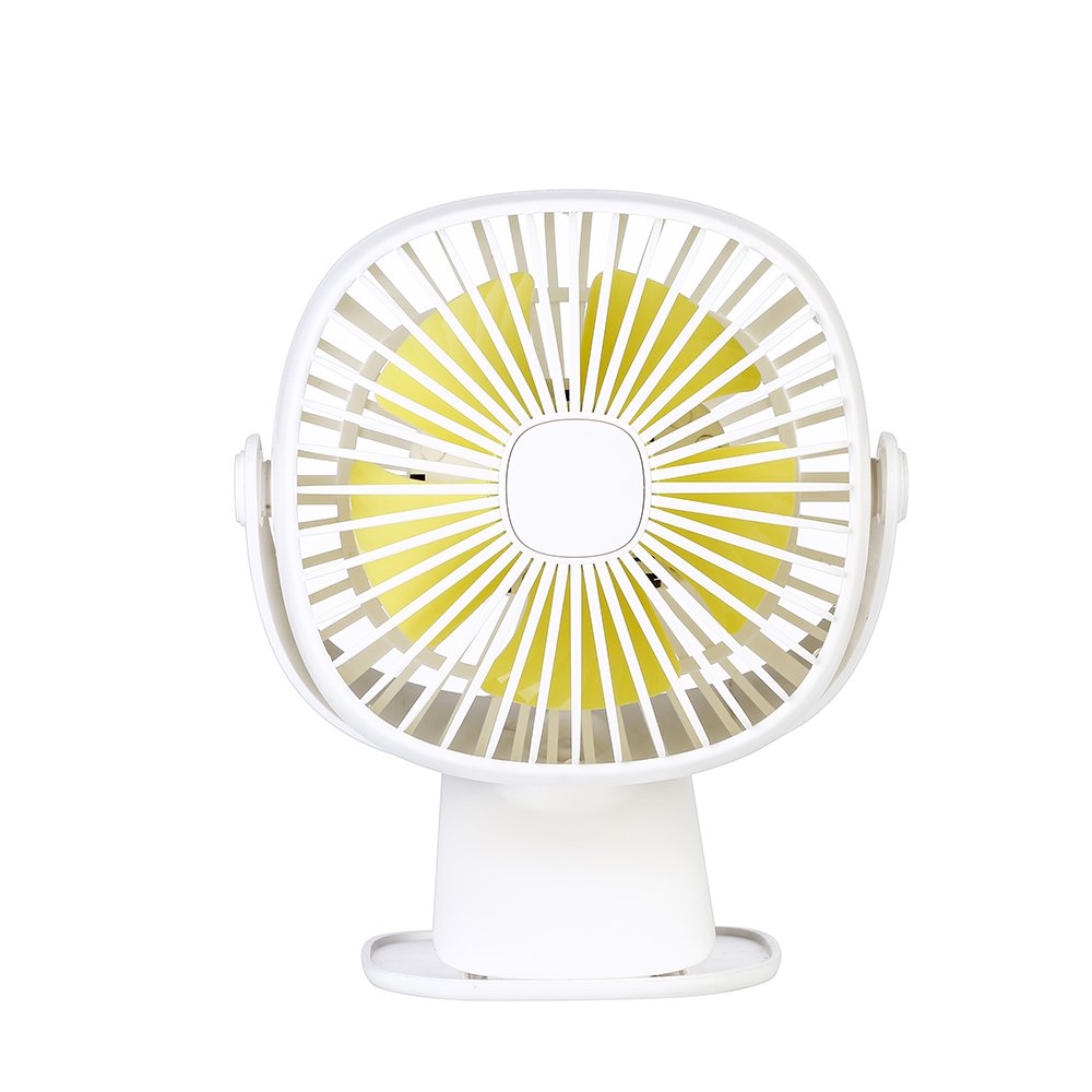 Loskii HF-201 Mini Electronic Desktop Clamp Design LED Night Light USB Rechargeable Silent 3 Grade Adjustment Fan 2 Loskii HF-201 Mini Electronic Desktop Clamp Design LED Night Light USB Rechargeable Silent 3 Grade Adjustment Fan - Image 2