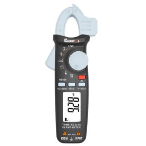 Mustool MT866 Digital True RMS Auto Ranging Clamp Meter Multimeter AC DC Voltage Current Resistance Capacitance Hz Temperature Tester LOZ V~Alert Meas