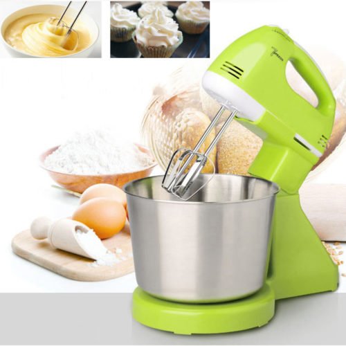7 Speed Electric Egg Beater Dough Cakes Bread Egg Stand Mixer + Hand Blender + Bowl Food Mixer Kitchen Accessories Egg Tools 4