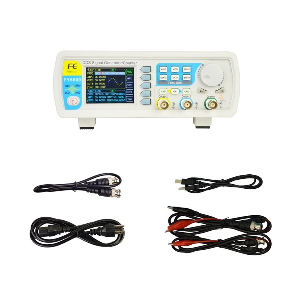 FY6800 2-Channel DDS Arbitrary Waveform Signal Generator 14bits 250MSa/s Sine Square Pulse Frequency Meter VCO Modulation 6 FY6800 2-Channel DDS Arbitrary Waveform Signal Generator 14bits 250MSa/s Sine Square Pulse Frequency Meter VCO Modulation - Image 6
