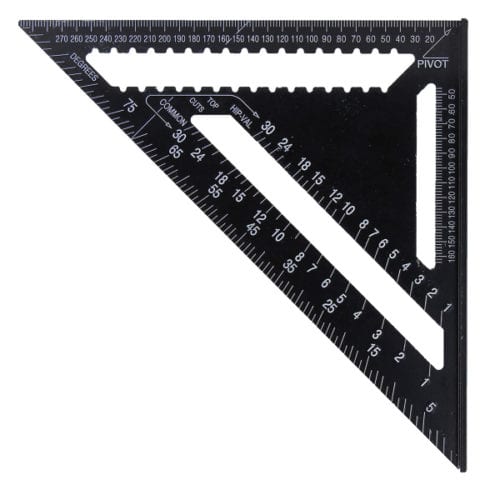Raitool AR01 43X30X30cm Metric Aluminum Alloy Triangle Ruler Black Triangular Ruler 3