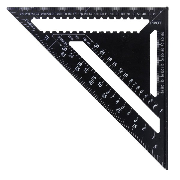 Raitool AR01 43X30X30cm Metric Aluminum Alloy Triangle Ruler Black Triangular Ruler 3 Raitool AR01 43X30X30cm Metric Aluminum Alloy Triangle Ruler Black Triangular Ruler - Image 3