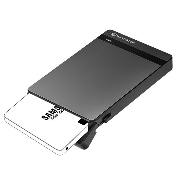 MantisTek® Mbox2.5 USB 3.0 SATA III HDD SSD Hard Drive Enclosure External Case Support UASP 1