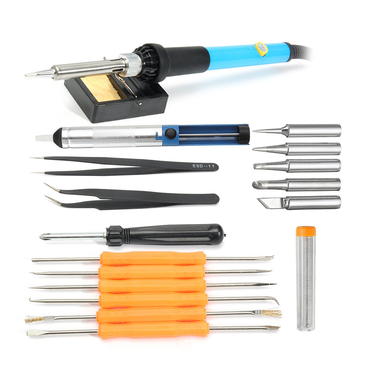DANIU Professional 110V/220V 60W Adjustable Temperature Welding Solder Soldering Iron Tool Kit 2 DANIU Professional 110V/220V 60W Adjustable Temperature Welding Solder Soldering Iron Tool Kit - Image 2