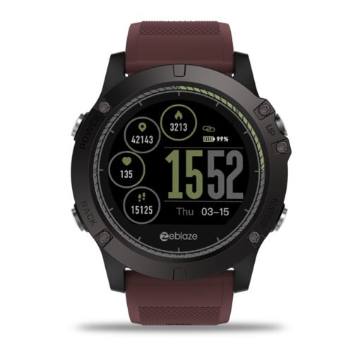 Zeblaze VIBE 3 HR Rugged Inside Out HR Monitor 3D UI All-day Activity Record 1.22' IPS Smart Watch 4