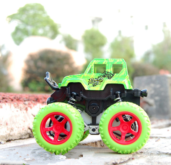 Classic Pull Back Big Foot Wheel Drive Car 9cm Rotatable Friction Power Shockproof Inertial Blocks Toys 5