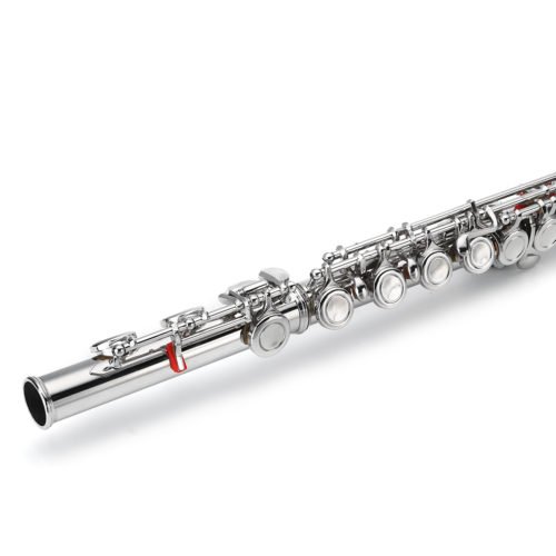 16 Holes C Key Colored Flute Nickel Plated Silver Tube Woodwind Instrument with Box 3