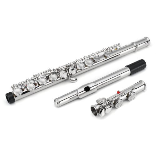 16 Holes C Key Colored Flute Nickel Plated Silver Tube Woodwind Instrument with Box 2