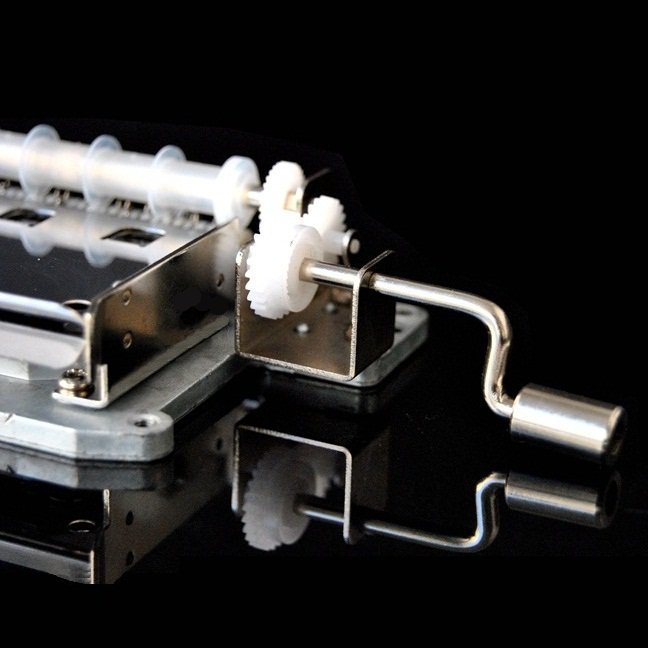 30 Tones DIY Hand Cranked Music Box Movement with Hole Puncher and Paper Tapes 2 30 Tones DIY Hand Cranked Music Box Movement with Hole Puncher and Paper Tapes - Image 2