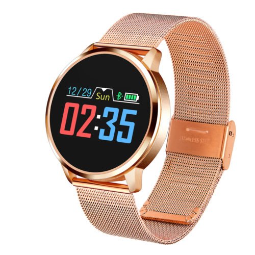[New Color Updated] Newwear Q8 Stainless Steel 0.95 inch OLED Color Screen Blood Pressure Heart Rate Smart Watch 7