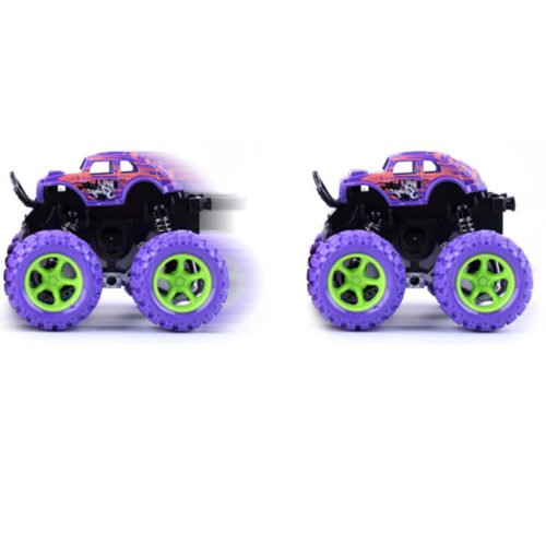 Classic Pull Back Big Foot Wheel Drive Car 9cm Rotatable Friction Power Shockproof Inertial Blocks Toys 8