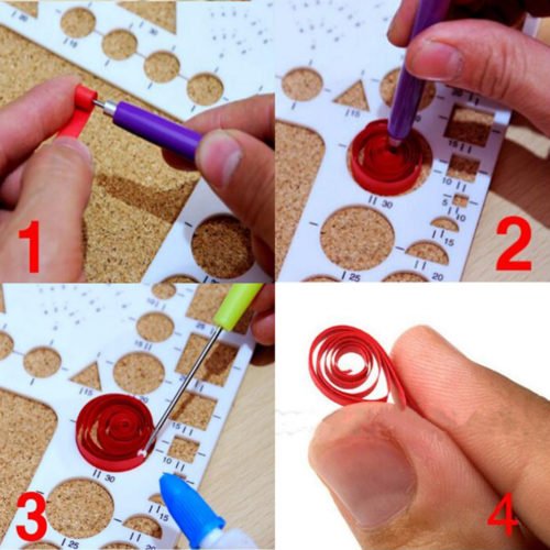 Quilling DIY Paper Art Craft Tool Full Kit Quilling Work Board Mould Grid Guide Tool 9