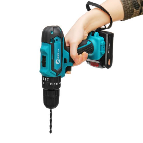 32V 2 Speed Power Drills 6000mah Cordless Drill 3 IN1 Electric Screwdriver Hammer Hand Drill 2 Batteries 7