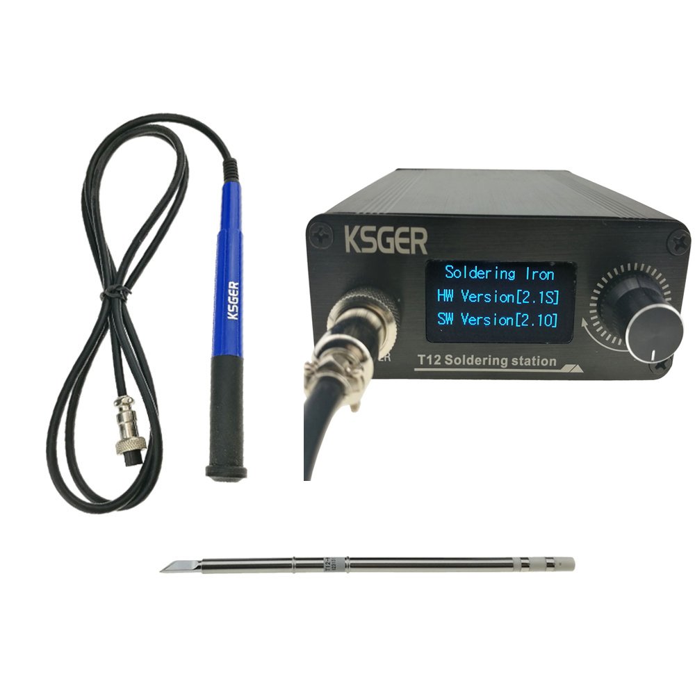 KSGER V2.1S T12 Digital Temperature Controller Soldering Station Electric Soldering Iron Tips T12-K + 9501 Handle 2