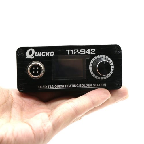 Quicko T12-942 MINI OLED Digital Soldering Station T12-907 Handle with T12-K Iron Tips Welding Tool 2