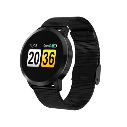 [New Color Updated] Newwear Q8 Stainless Steel 0.95 inch OLED Color Screen Blood Pressure Heart Rate Smart Watch 8