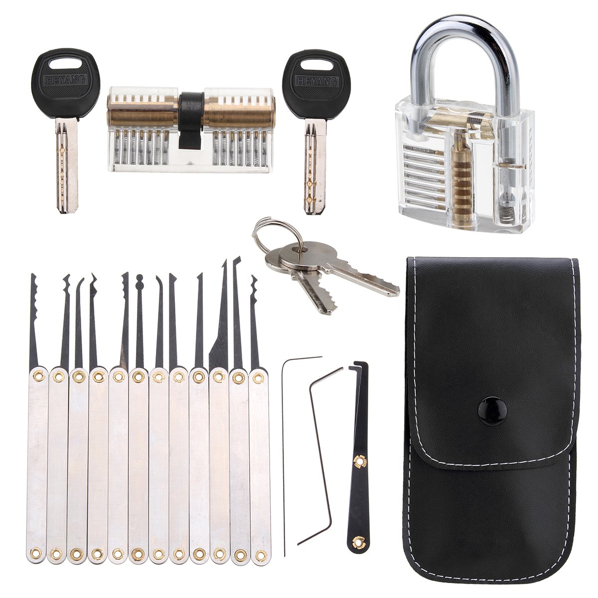 Unlocking Lock Opener Kit Locksmith Training Transparent Practice Padlocks Tools 1 Unlocking Lock Opener Kit Locksmith Training Transparent Practice Padlocks Tools