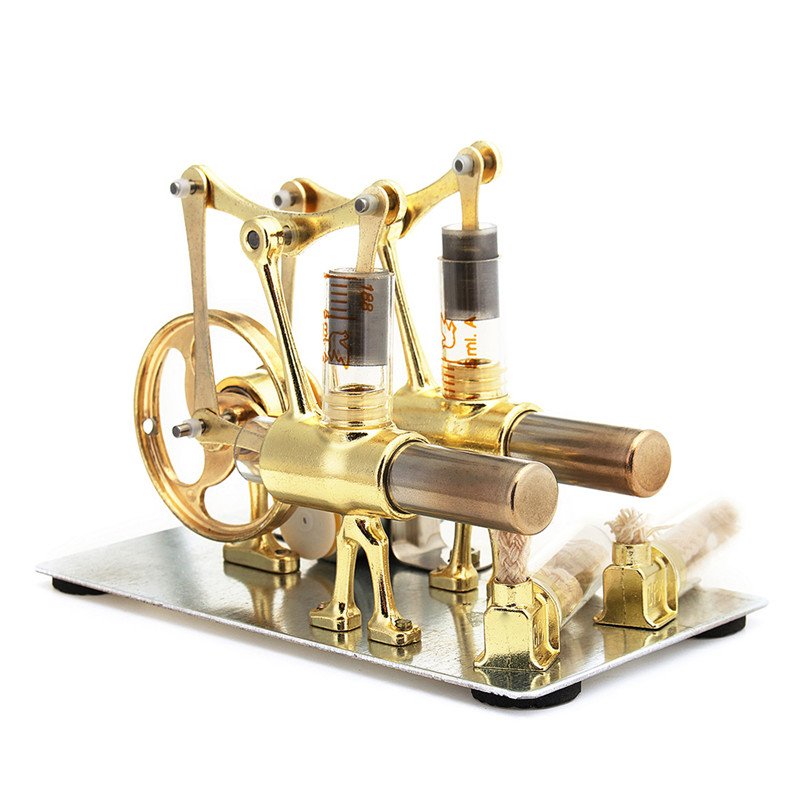 STEM Mini Hot Air Stirling Engine Generator Double Cylinder Engine Model 5 STEM Mini Hot Air Stirling Engine Generator Double Cylinder Engine Model - Image 5