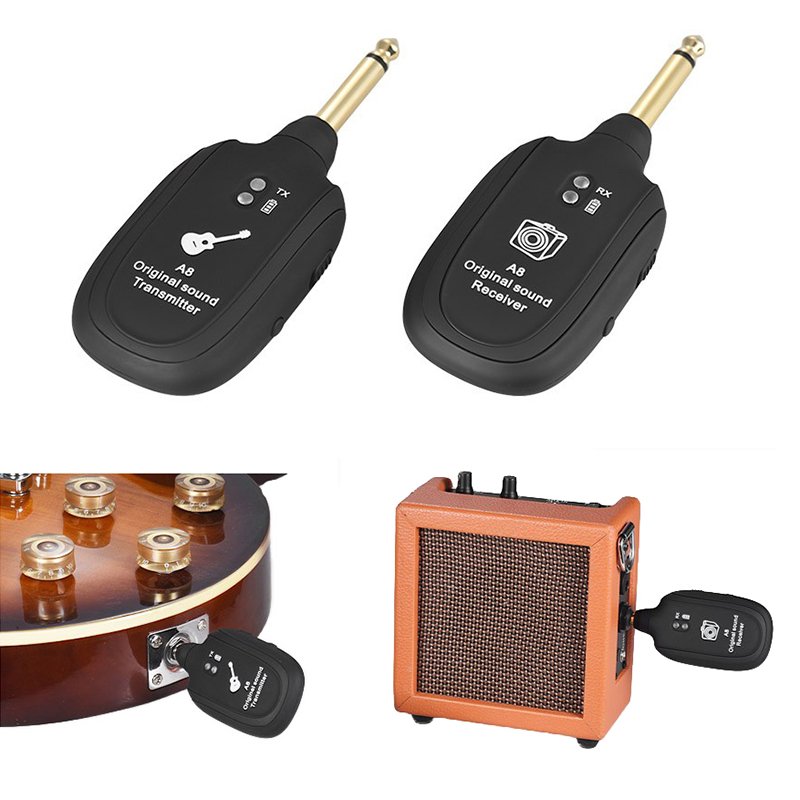 Wireless Audio Transmission Set with Receiver Transmitter For Electric Guitar Bass Violin 2 Wireless Audio Transmission Set with Receiver Transmitter For Electric Guitar Bass Violin - Image 2