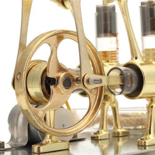 STEM Mini Hot Air Stirling Engine Generator Double Cylinder Engine Model 7