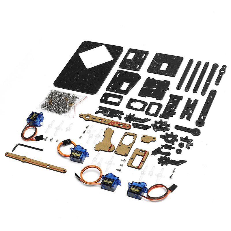 4DOF Assembling Acrylic Mechine Robot Arm with SG90 Plastic Gear Servo For Robot DIY 8 4DOF Assembling Acrylic Mechine Robot Arm with SG90 Plastic Gear Servo For Robot DIY - Image 8