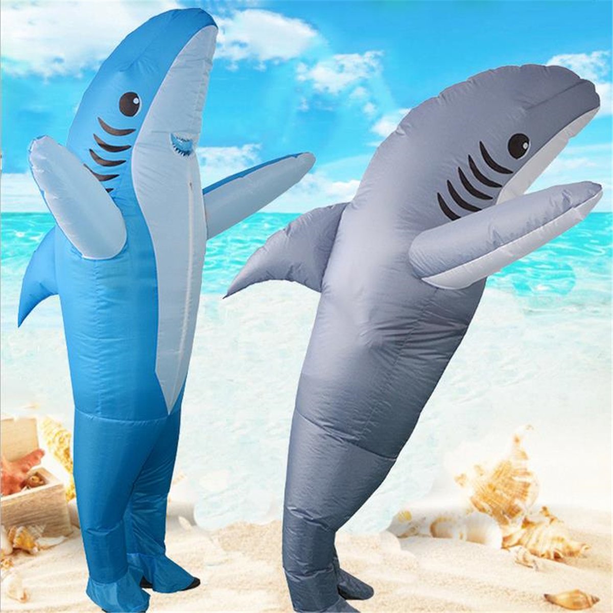 Inflatable Costumes Shark Adult Halloween Fancy Dress Funny Scary Dress Costume 7 Inflatable Costumes Shark Adult Halloween Fancy Dress Funny Scary Dress Costume - Image 7