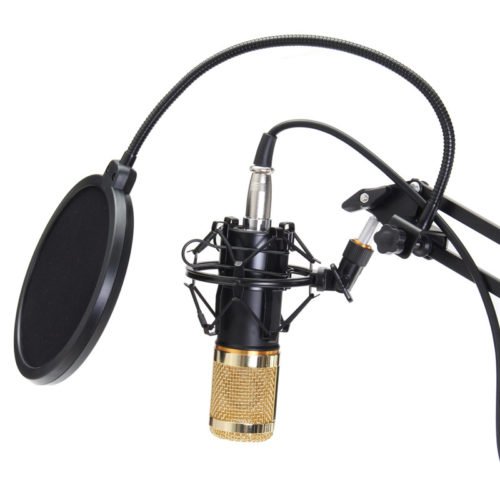 BM800 Condenser Microphone Dynamic System Kit Shock Mount Boom Stand Studio Pro 4