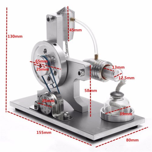 Stirling Engine Model Physical Motor Power Generator External Combustion Educational Toy 11