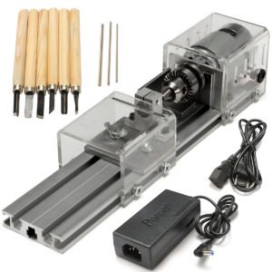 Raitool® LB-01 Mini Lathe Beads Machine Wood Working DIY Lathe Polishing Drill Rotary Tool DC 24V
