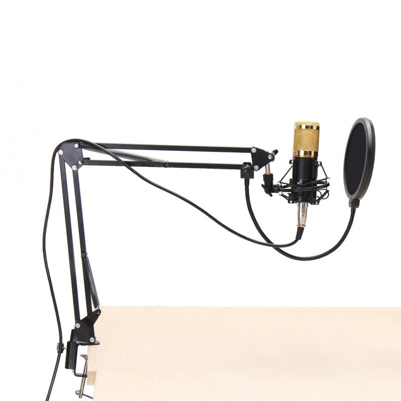 BM800 Condenser Microphone Dynamic System Kit Shock Mount Boom Stand Studio Pro 2