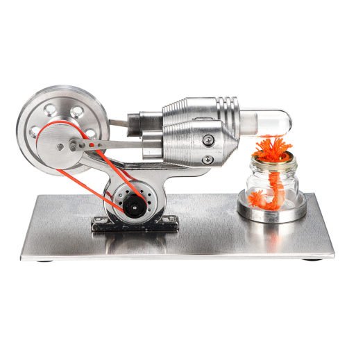 STEM Stainless Mini Hot Air Stirling Engine Motor Model Educational Toy Kit 2