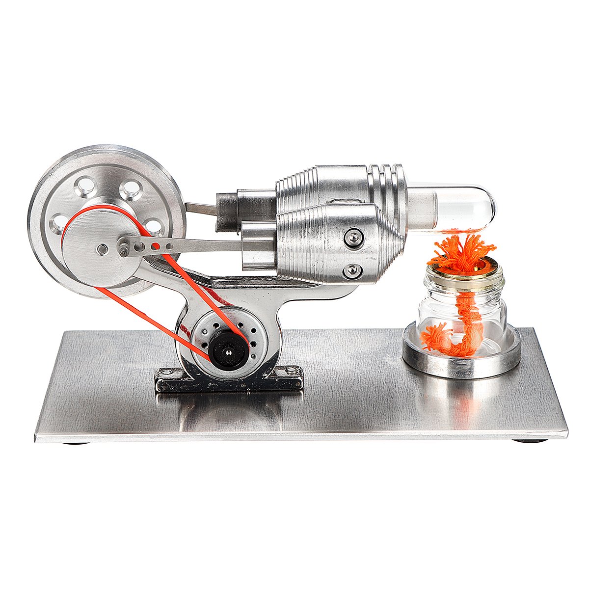 STEM Stainless Mini Hot Air Stirling Engine Motor Model Educational Toy Kit 2 STEM Stainless Mini Hot Air Stirling Engine Motor Model Educational Toy Kit - Image 2