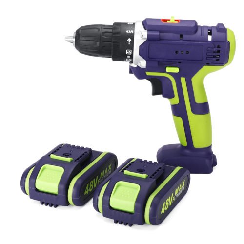 3 In 1 Hammer Drill 48V Cordless Drill Double Speed Power Drills LED lighting 1/2Pcs Large Capacity Battery 50Nm 25+1 Torque Electric Drill 2