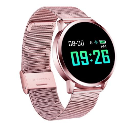 [New Color Updated] Newwear Q8 Stainless Steel 0.95 inch OLED Color Screen Blood Pressure Heart Rate Smart Watch 3